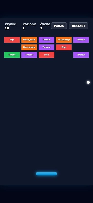 Gra Prompt Breaker wygenerowana przez Gemini 3.1 Pro