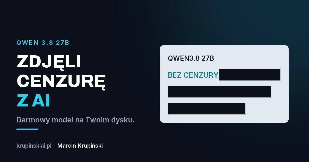 Zdjęli cenzurę z Qwena 3.8. Darmowe AI, które dogoniło ChatGPT