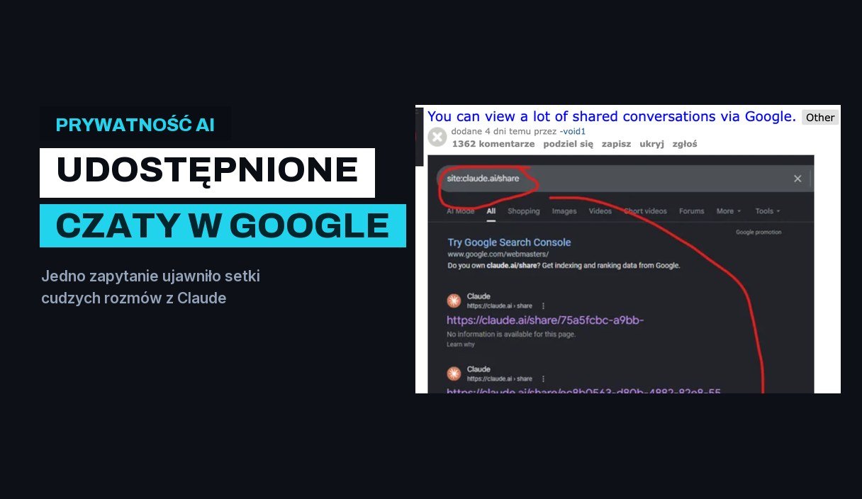 Udostępnione czaty z Claude trafiły do Google. Jak sprawdzić swoje