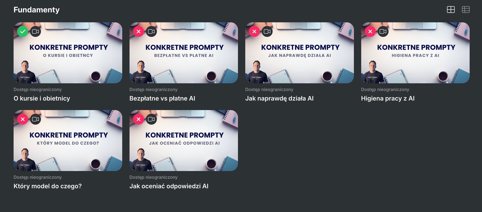 Moduł Fundamenty - 6 lekcji o podstawach AI